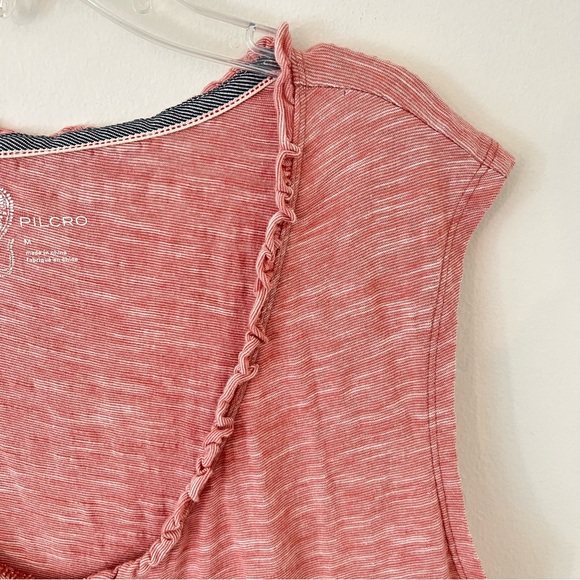 Pilcro and the Letterpress Pink Ruffle Tank Top - Picture 6 of 15